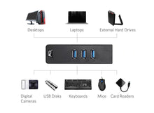 Load image into Gallery viewer, 3-Port USB3.0 Hub with Gigabit LAN